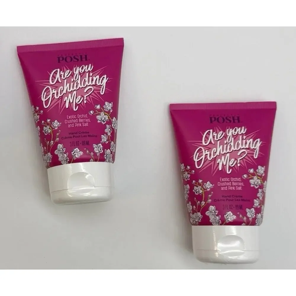 Qty 2-Perfectly Posh-Are You Orchidding Me?-Big Fat Yummy Hand Creme 3 oz Cream